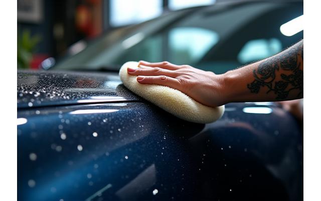 専門家が車両の輝きを磨き上げる